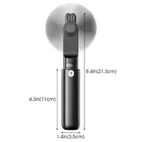 Portable Fan Mini Cute Handheld Fan LED Display USB 2000mAh Recharge Hand Held Small Pocket Fan with Power Bank Feature 2