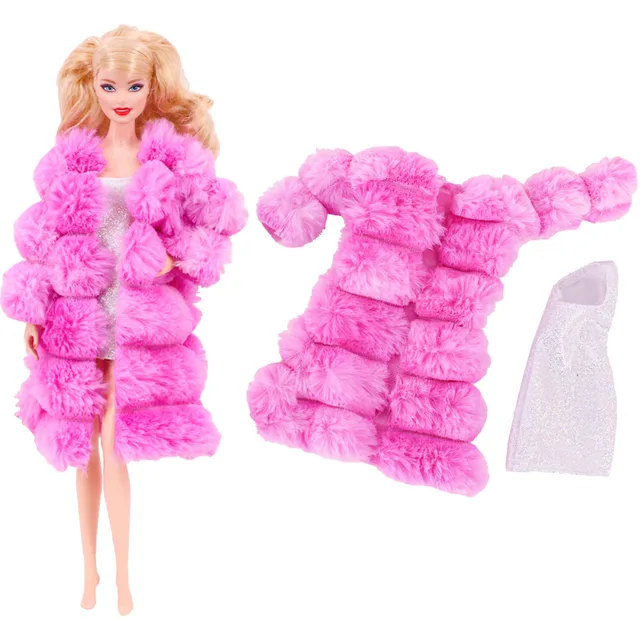 ピンク43個バービー人形服靴アクセサリー旅行スーツケースおもちゃ 