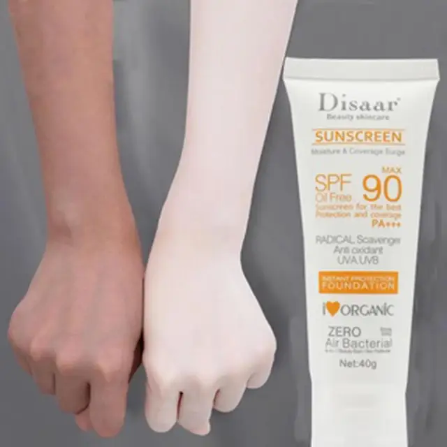 Crema solare sbiancante per il viso e il corpo SPF 90 Crema solare protettiva per la pelle Anti-età Controllo dell'olio Idratante Cura della pelle 1