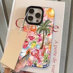 Summer Beach Party Lychee Texture Phone Case - Air Soft Cover - iPhone 15 Plus (1)