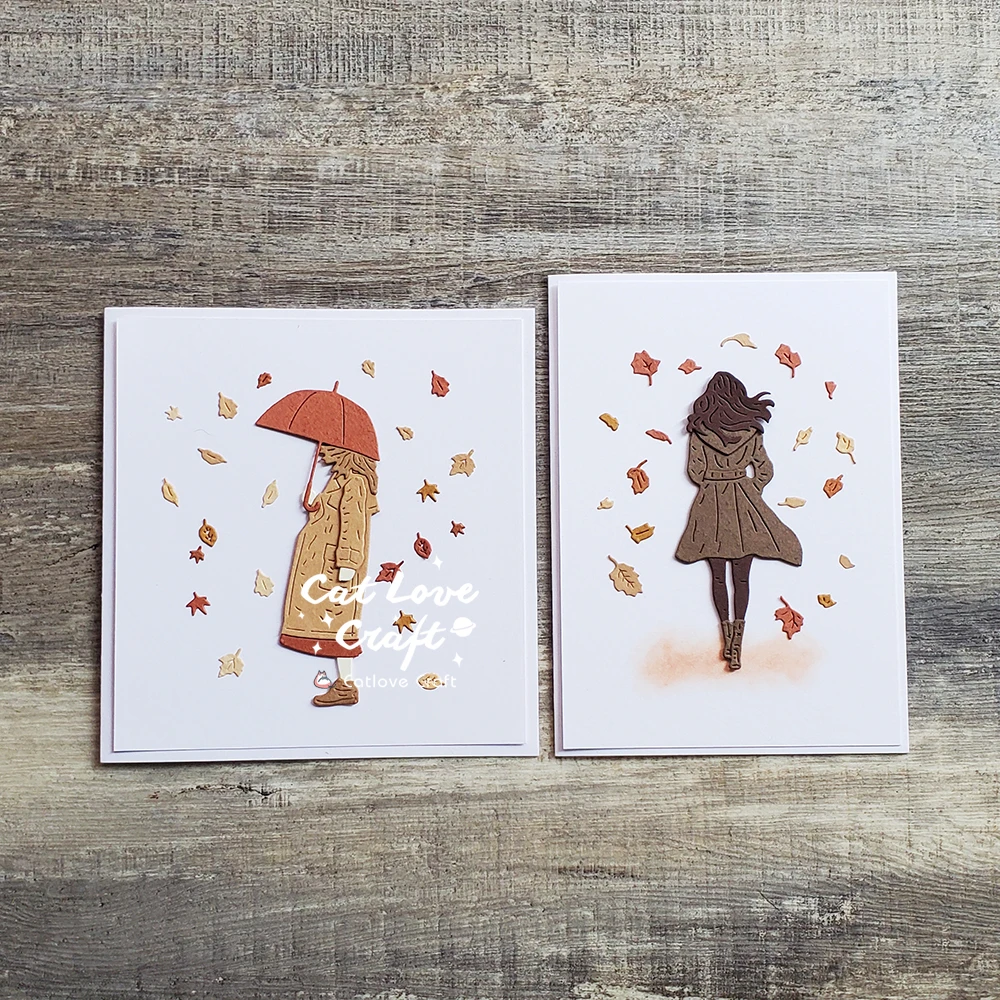 캣러브 메이플 리프 여성 금속 커팅 다이 스크랩북 몰드 나이프 스텐실 다이 컷 카드 만들기 DIY 공예 엠보싱 새 다이