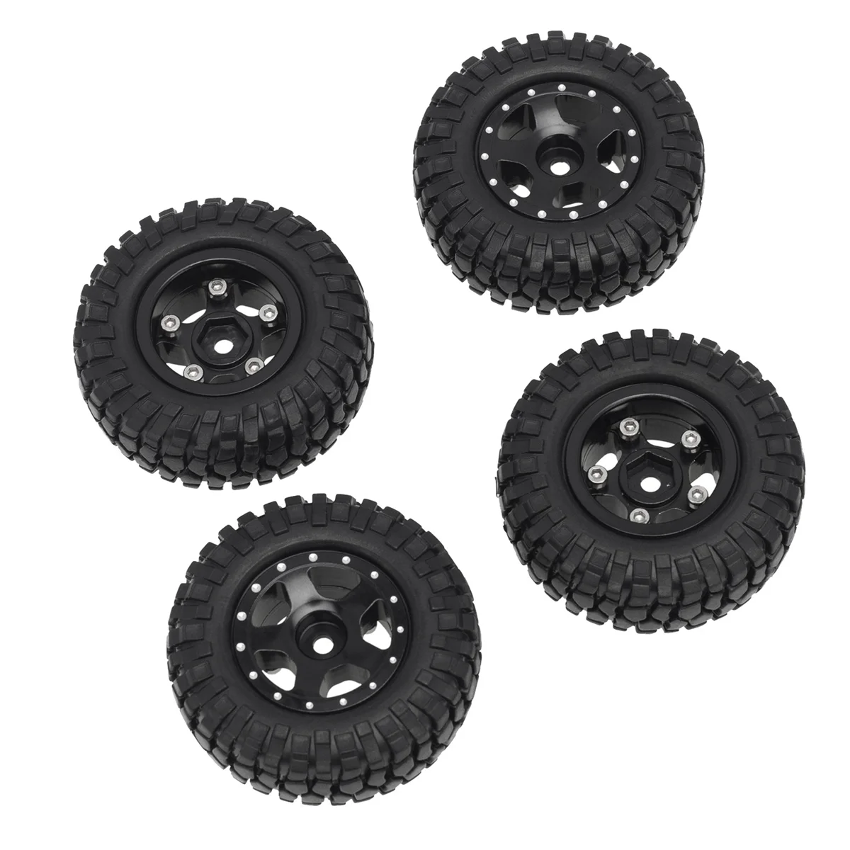 

Металлический корпус колеса с шиной для модели внедорожника SCX24 1/24Th 4WD, черный
