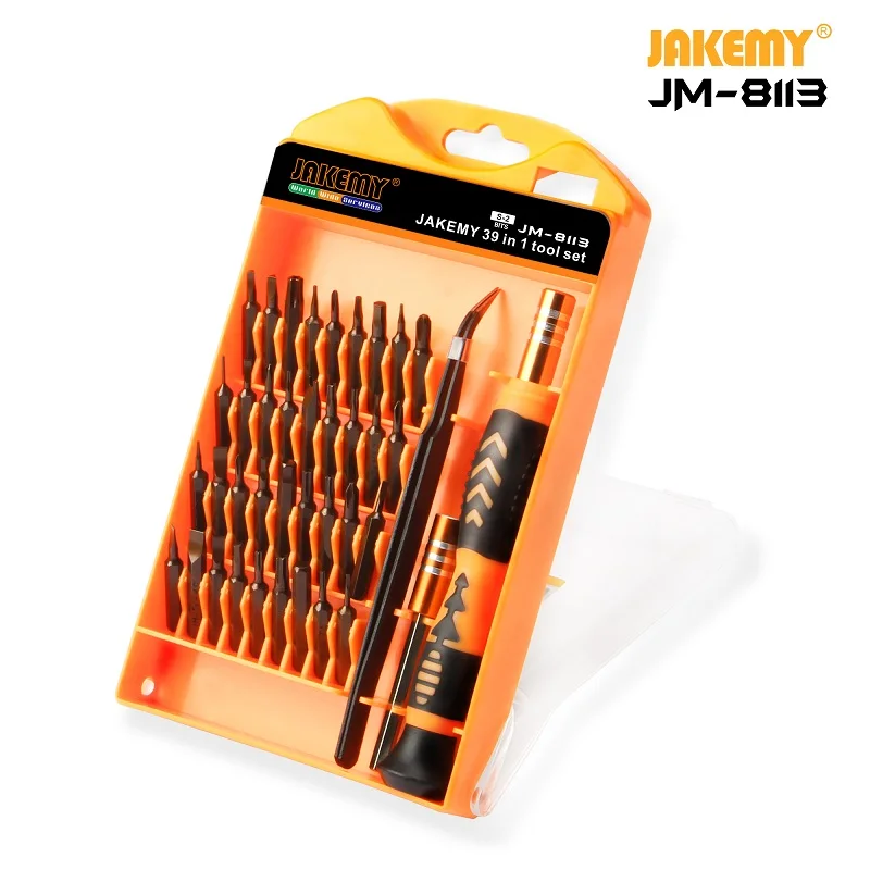 

JAKEMY JM-8113 39 IN 1 Professional kit Multifunctional precision Repair tool CR-V Household Electronics DIY Screwdriver Set