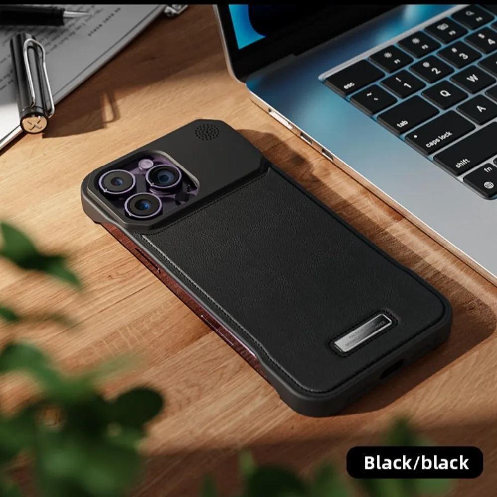 Luxury Magnetic PU Leather Aromatherapy Phone Case with Wireless Charging Capability