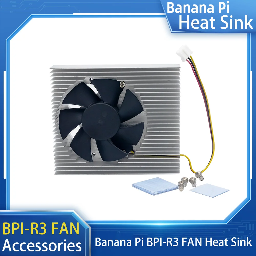 Banana pi Bpi-r3 Fan Dissipador de Calor Bpi-r3 Acessórios