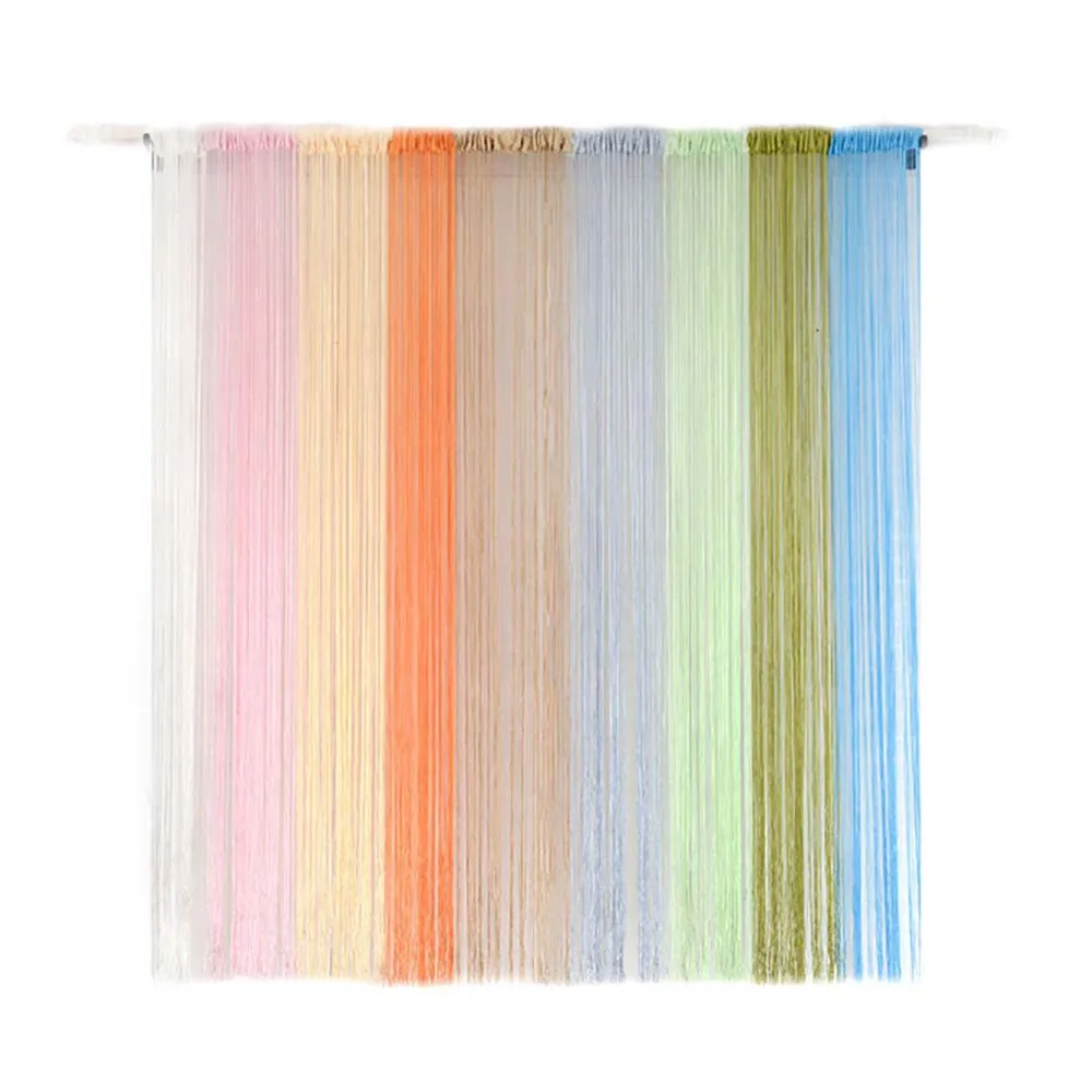 50*200cm Tassel String Curtain Patio Net Fringe for Door Fly Screen Window Divider Home Living Room Decor Line Door Curtain #
