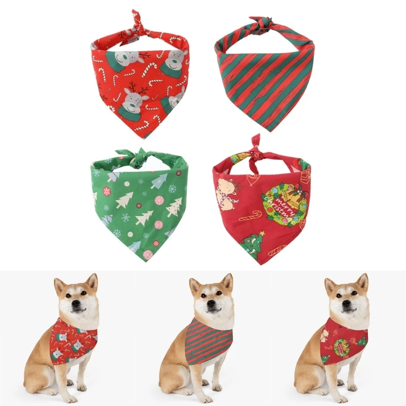 

Dog Bandana Triangular Bibs Collar Scarfs Kerchief Pet Neckerchief Accessories Scarf Party Supplies Drop Shipping