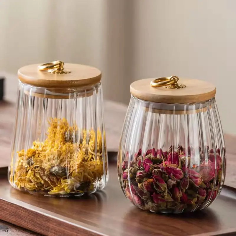 Glass Food Storage Containers with Bamboo Lids for Housewarming