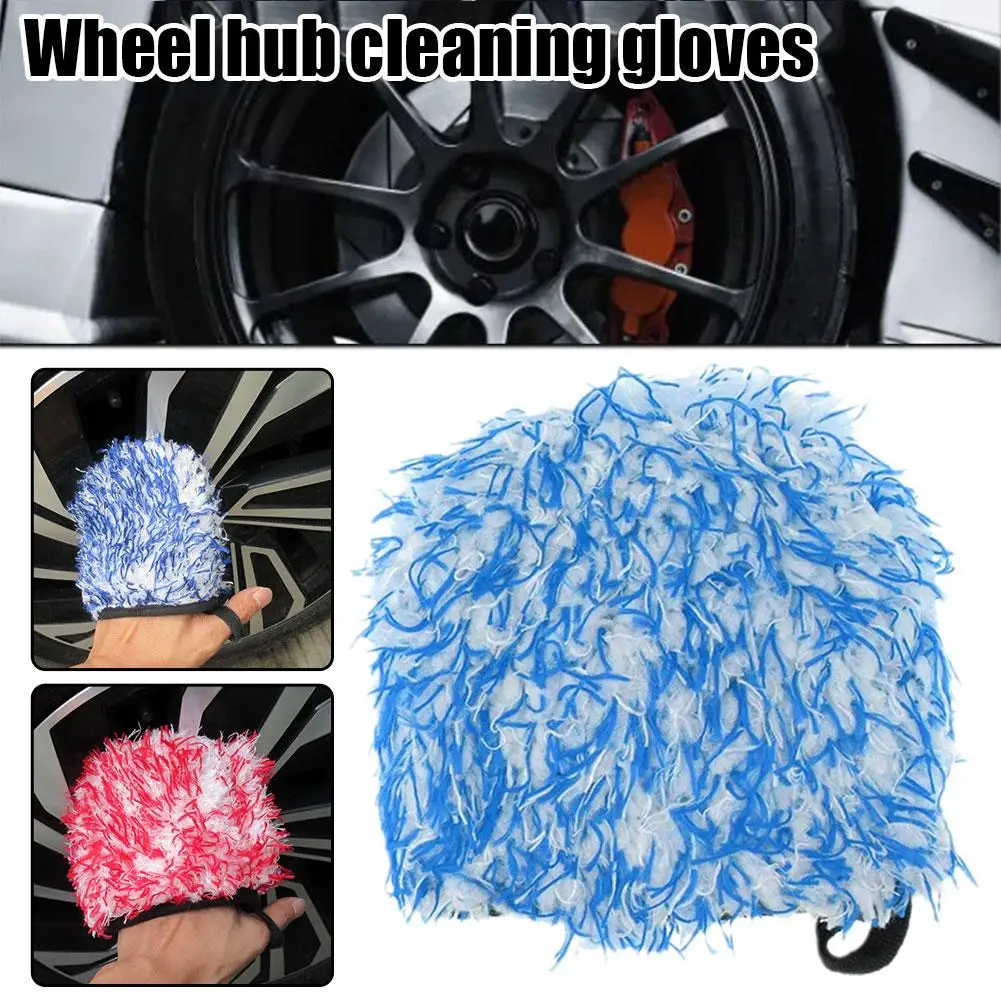 Microfiber Car Washing Gloves Auto Wheel Hub Rim Cleaning Mitt Ultra-Soft Thickening Wash Glove for Car Detailing Care