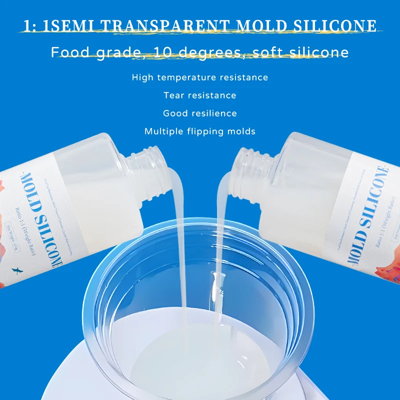 DIY Silicone Mold Making AB 1:1 Liquid Rubber Silicona Liquida Para Mold  Fast Curing Mold Making Silicone Kit Cured 200g 500g - AliExpress