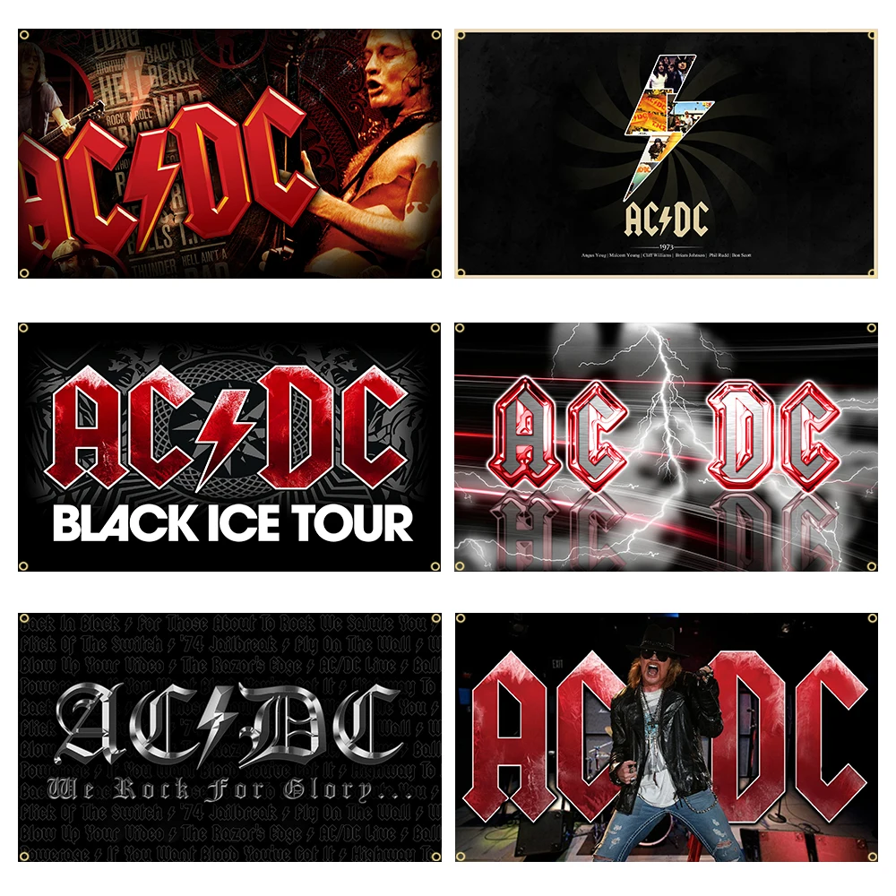 

90x150cm AC/DC Music Heavy Metal Rock Band Flag Banner Decoration Tapestry FLAGCORE