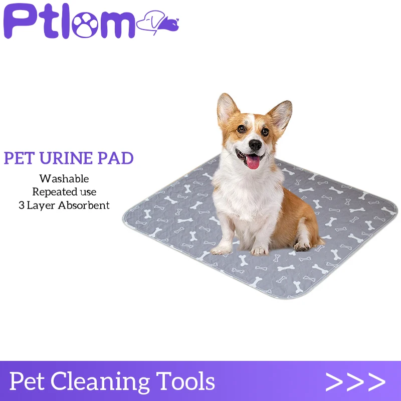 Reusable Pet Urine Pad Washable Dog Cat Diaper Mat 3 Layer Absorbent