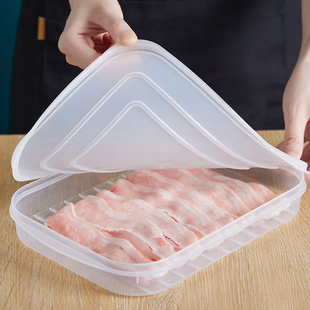 3 Pcs Cheese Storage Container Fridge Lunch Meat Refrigerator