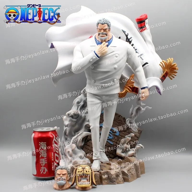 thumbnail image 1 of Figura de anime de 45 cm de One Piece, Monkey D. Garp, vicealmirante, cabezas intercambiables, figura de PVC GK, estatua, muñeca, regalo, modelo coleccionable, juguetes, 1 of 4