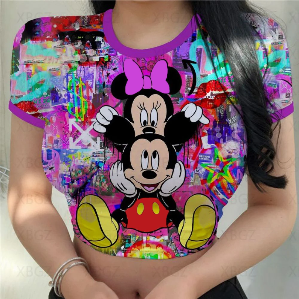 Minnie Mouse Clothes Women | Disney Crop Top Mickey Mouse