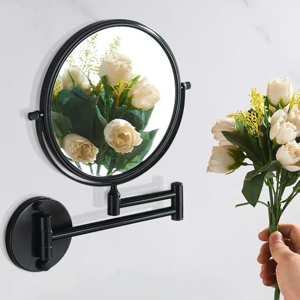 

Double-sided Makeup Mirror Bathroom Mirror 3X Magnifying Glass Countertop Rotating Mirror Vanity Mirror Wall Mirror Mirror Wall
