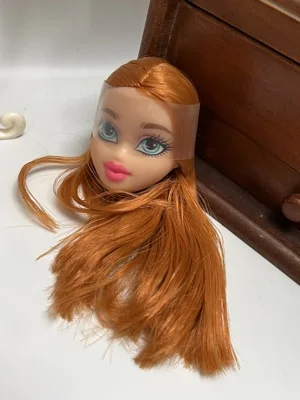 1/6 jointed Big  Colorful Hair Doll Big Head Original DIY Accessories Purple White Hair body beizi bartz 3