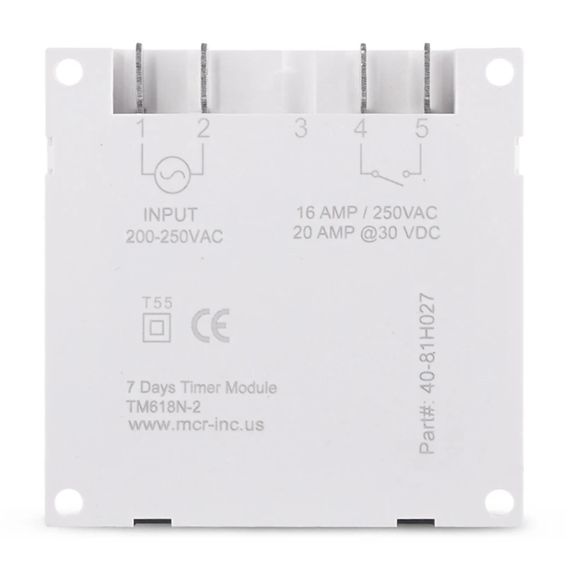 1 Piece Sinotimer Tm618n-2 Lcd Digital Programmable Timer Switch 220V Ac 7 Days With Relay Inside And Countdown Time Function