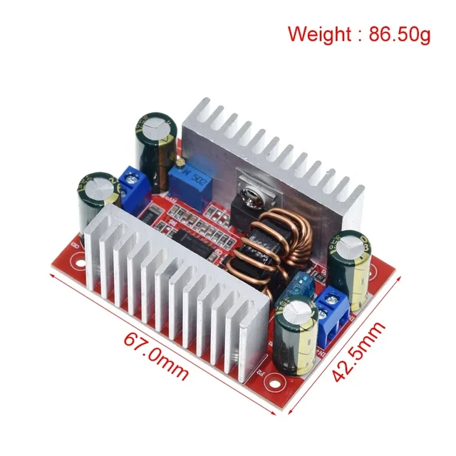 DC 400W 15A Step-up Boost Converter Constant Current Power Supply LED  Driver 8.5-50V to 10-60V Voltage Charger Step Up Module