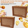 Retro Money Box Magic Japanese Piggy Bank with Counter Coin Boxes Wooden Children Piggy Banks Budget to Save Money Savings Goal 2