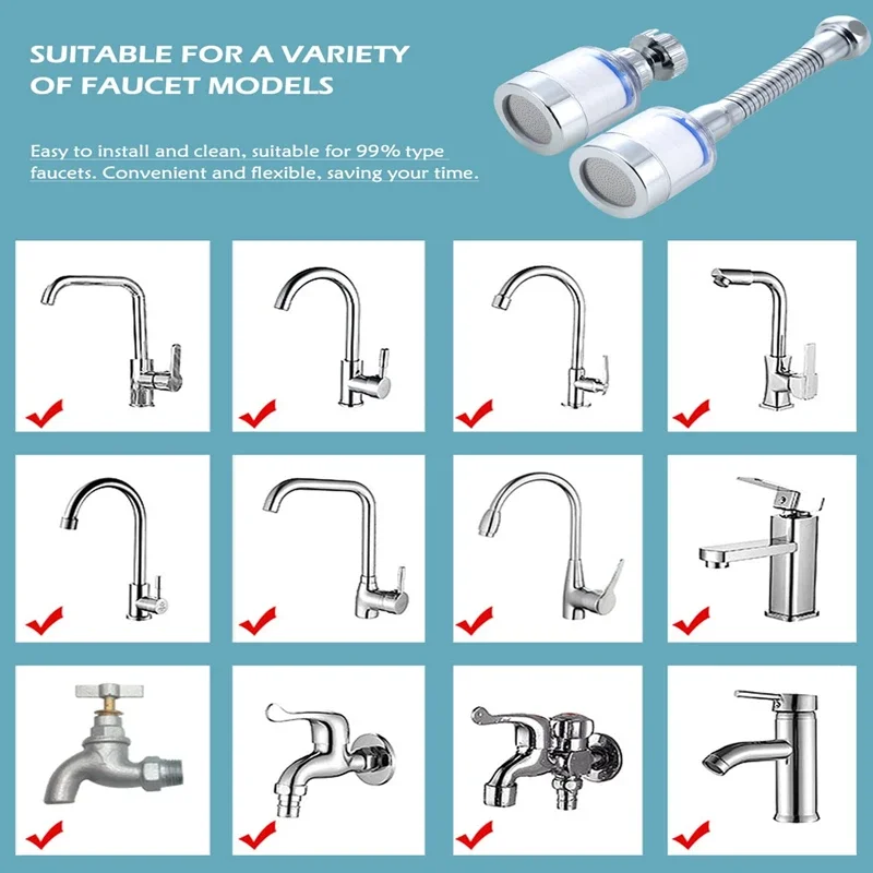 Filtro Per Rubinetto Rotante 360° - Depuratore Acqua Per Metalli Pesanti E Acqua Dura - Foto 2