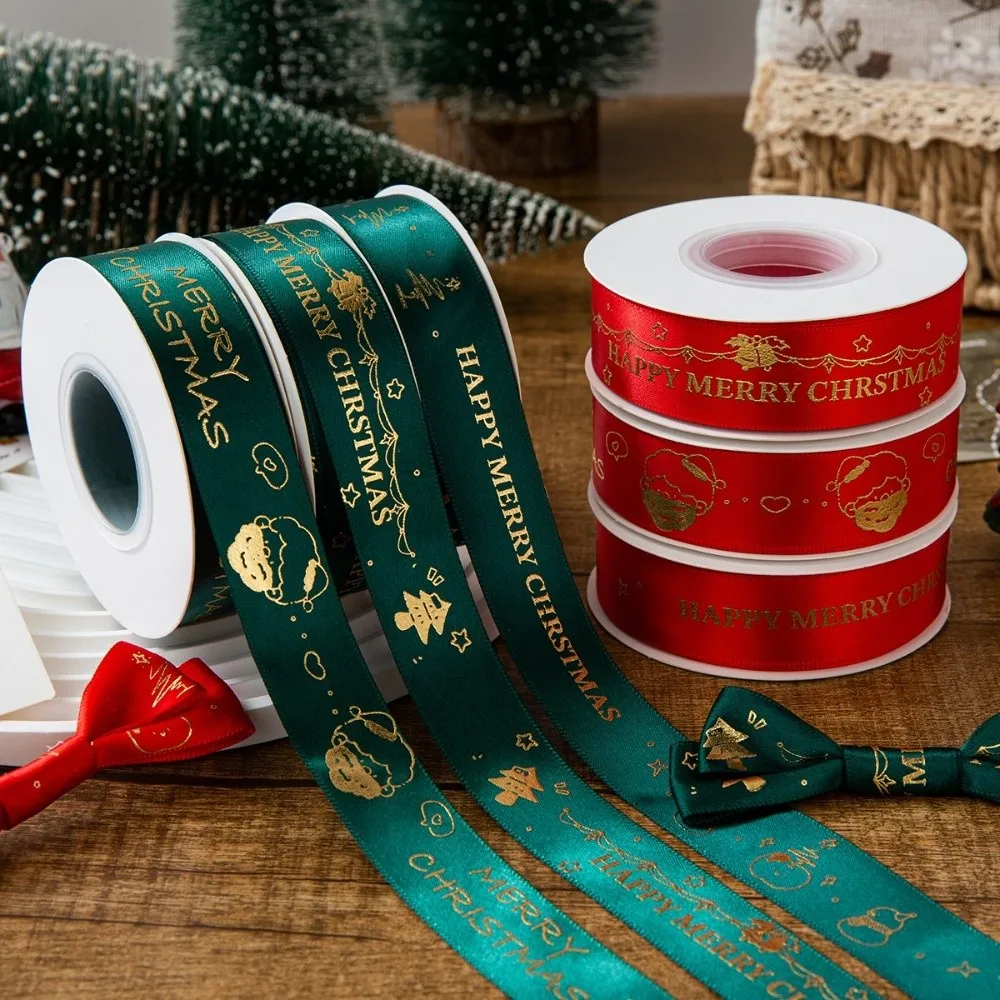 Polyester Christmas Decor Ribbon for Gift Packing