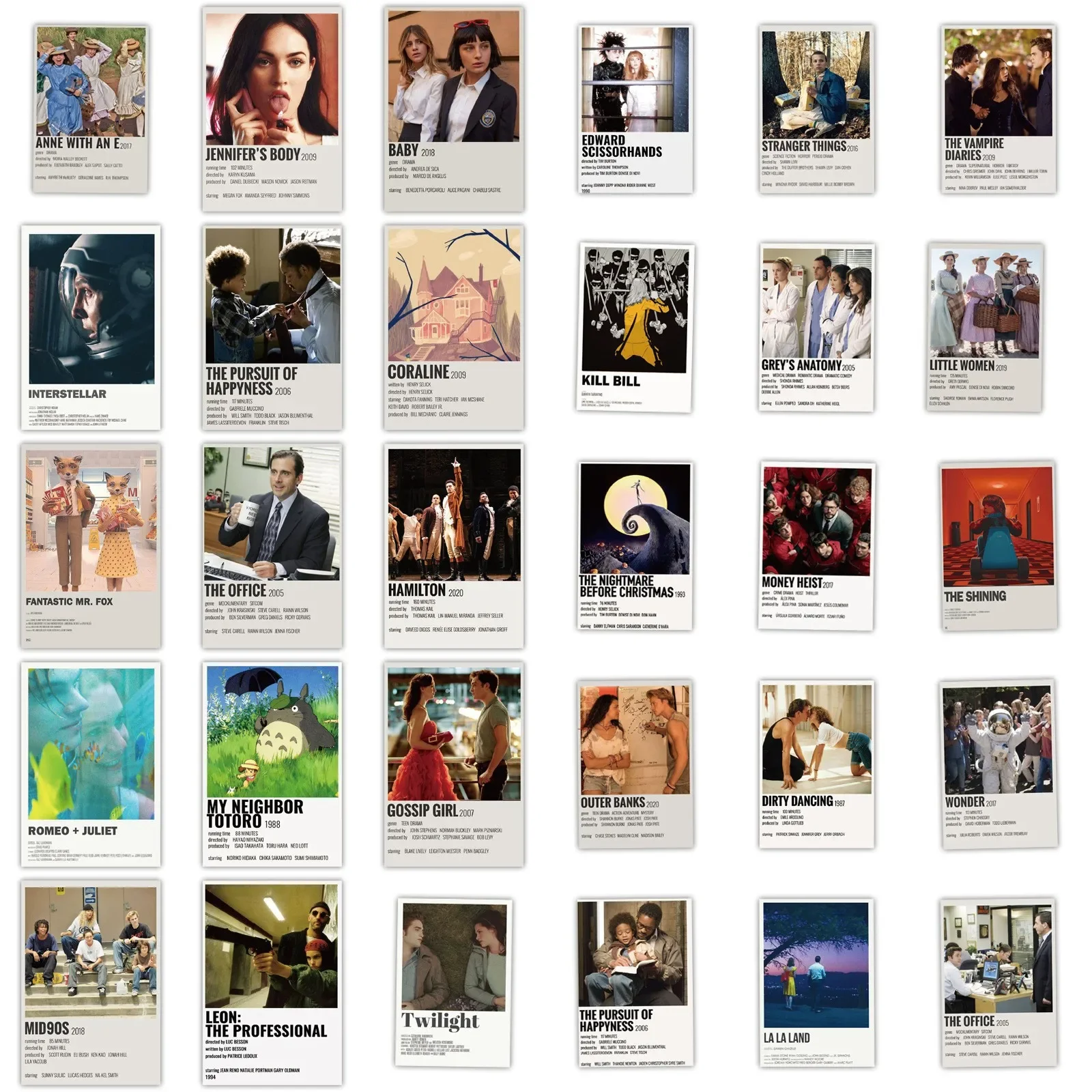 Movie Anime Stickers Mixed