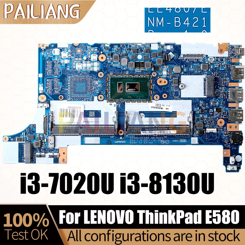 Для ноутбука LENOVO ThinkPad E580, материнская плата, телефон, 02DC206 02DC202, материнская плата для ноутбука, полный тест