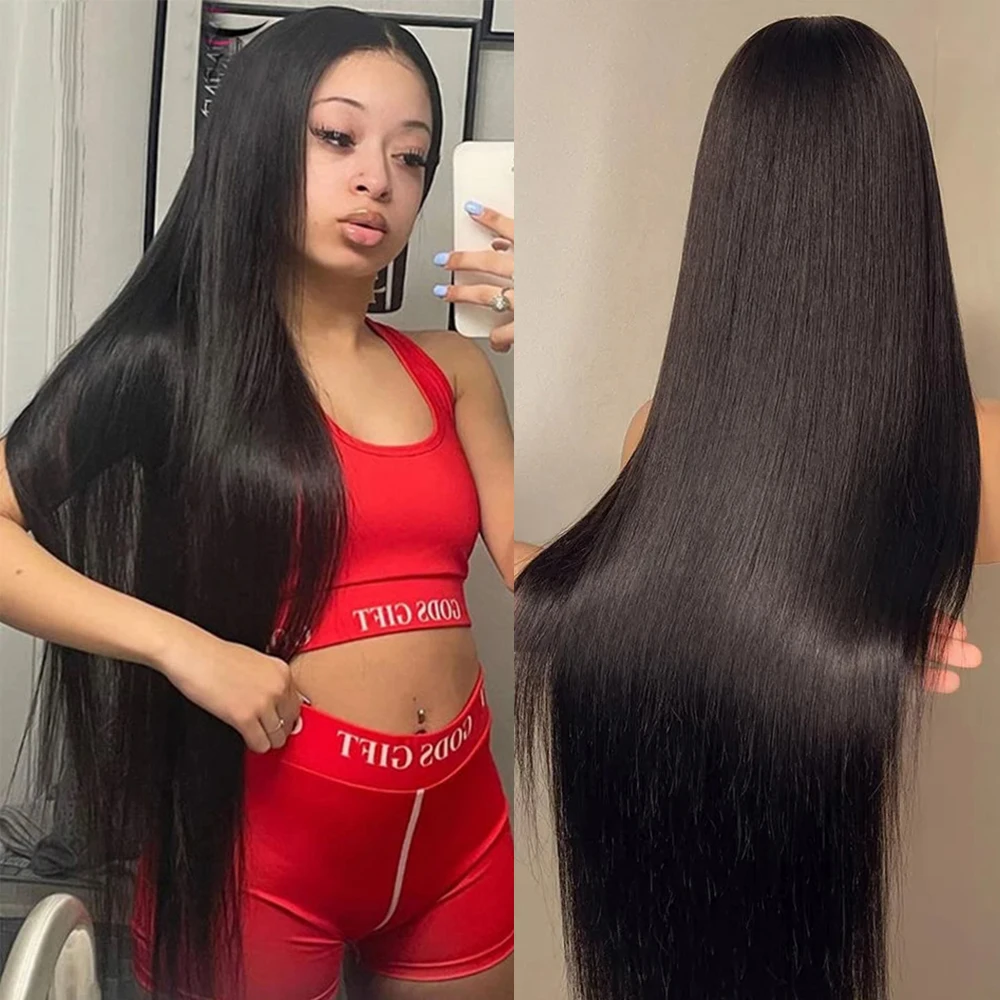 

Straight Lace Front Wig 13x4 Pre Plucked Frontal Wigs 13x6 Bone Straight 4x4 Lace Colosure Wear to Go Glueless Wigs for Women