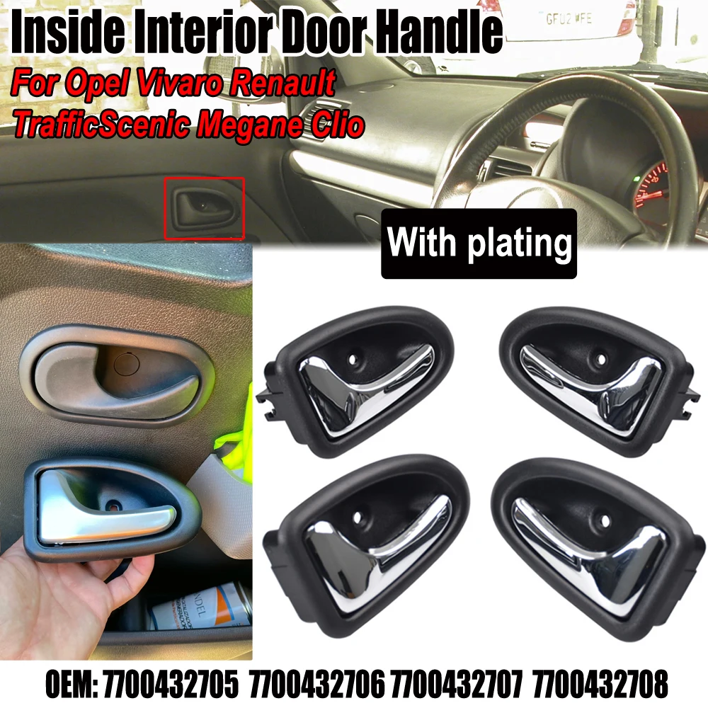 Enhanced Inner Door Handle Set for Renault and Opel Vehicles