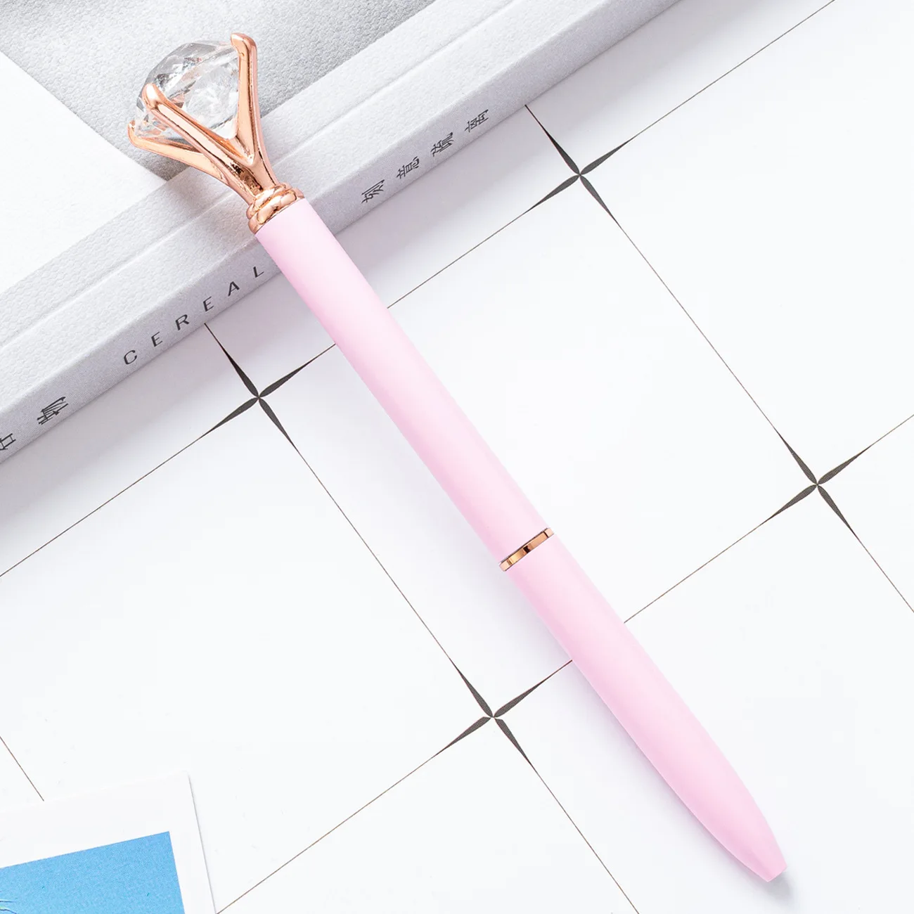 

50Pcs Large Diamond Crystal Business office Ballpoint Pens Pen For School Stationery Office Supplies