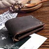 Handmade Minimalist Wallet for Men Short Mini Genuine Leather Small Cool Best Front Pocket Wallet for Men 8.5*10.2cm 2