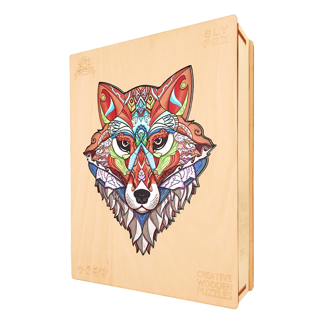 Unique Wooden Puzzle Fox Educational 