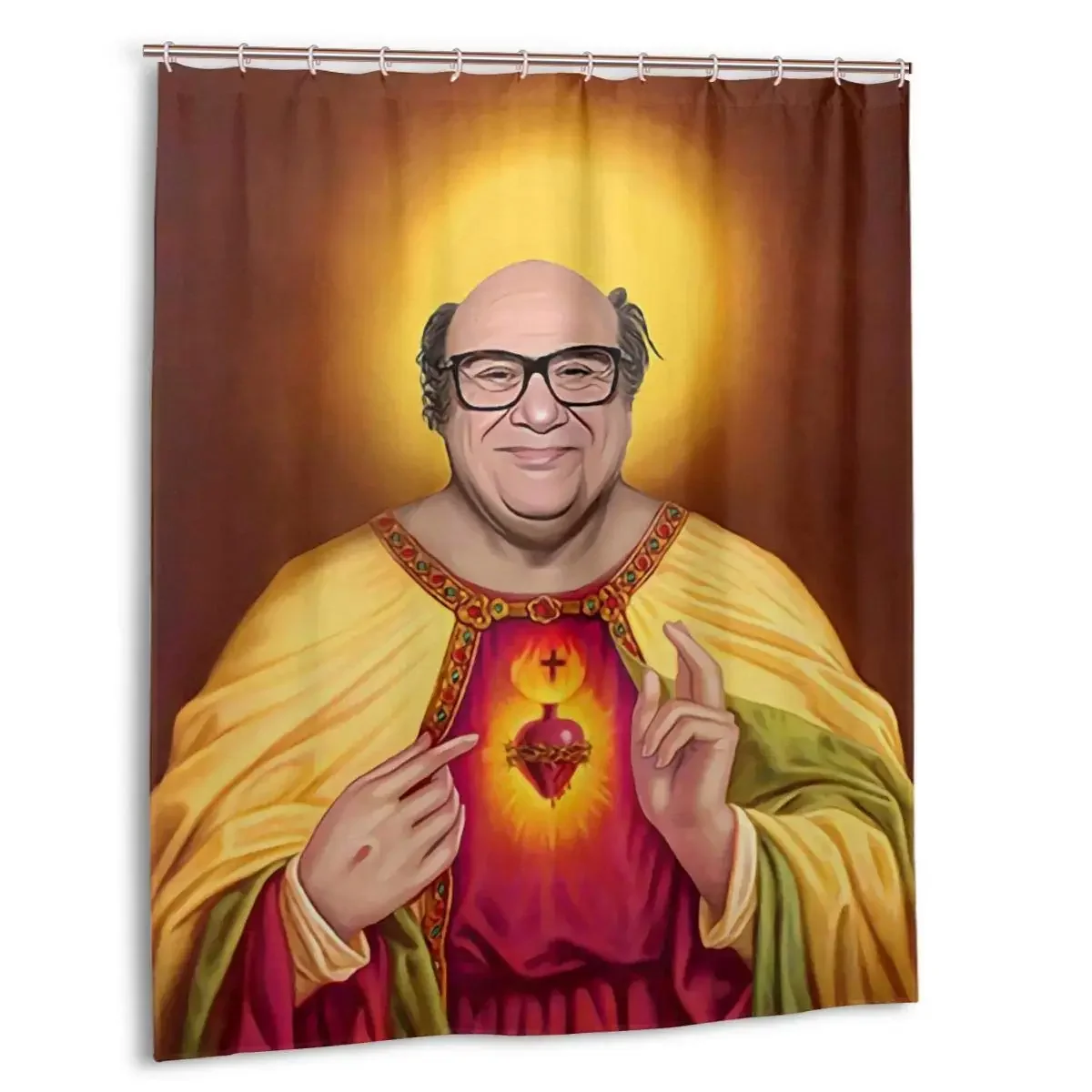 

Danny Devito Shower Curtain Fans Design Fashion Casual Custom 60x72 Inch Creative Waterproof Bathroom Curtains with 12 Hooks