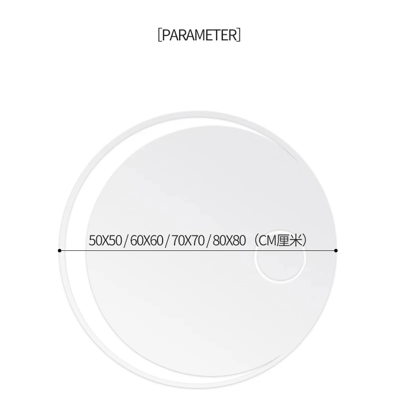 40/50/60cm Round Moon Shape Bathroom Mirror 3 Color Adjustable LED LIght With Defogging Bluetooth Speaker Smart Makeup Mirror