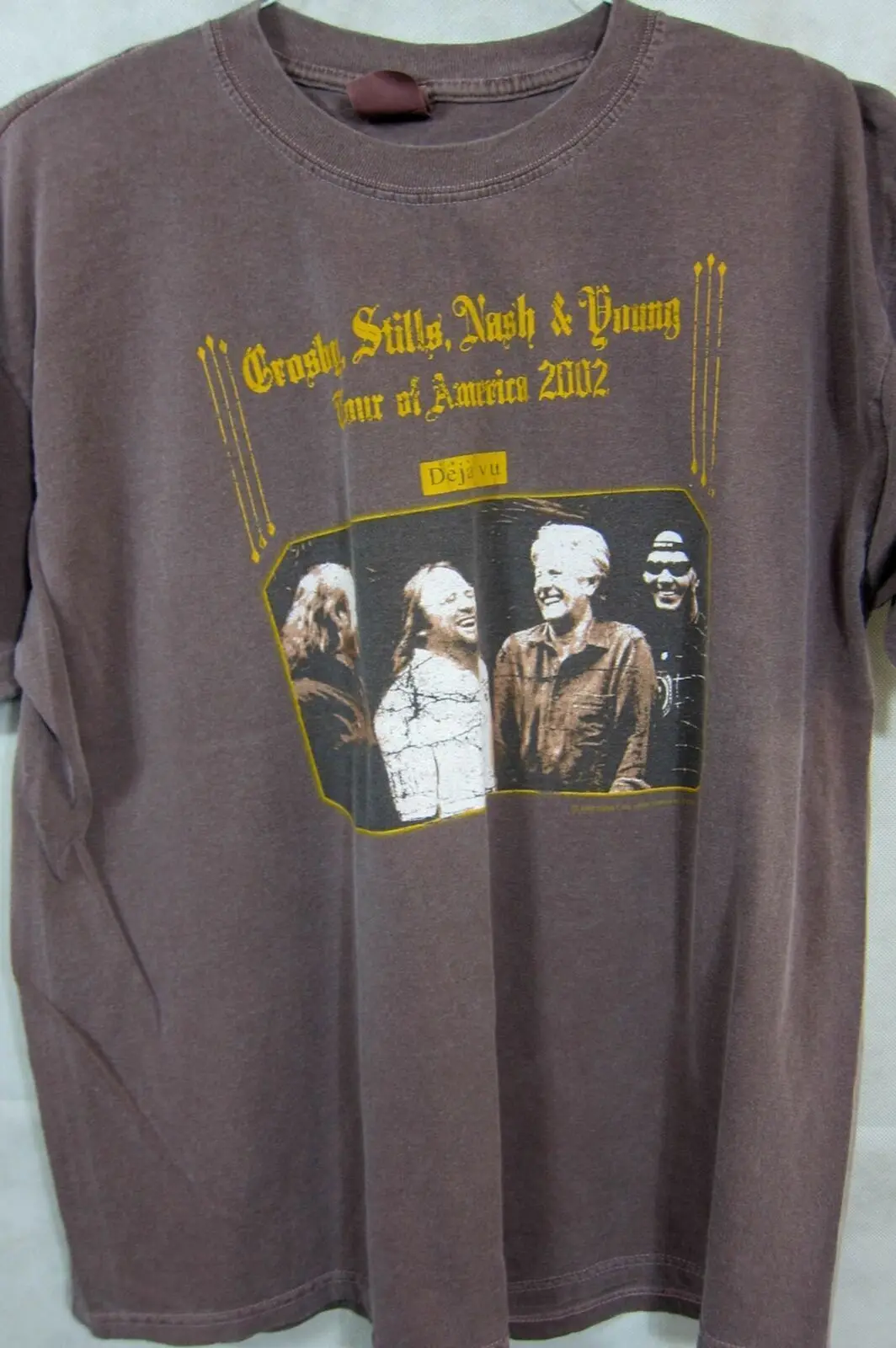 Винтажная Мятная майка Crosby stiканы Nash Young 2002 хлопок Футболка CSNY XL длинные или короткие рукава