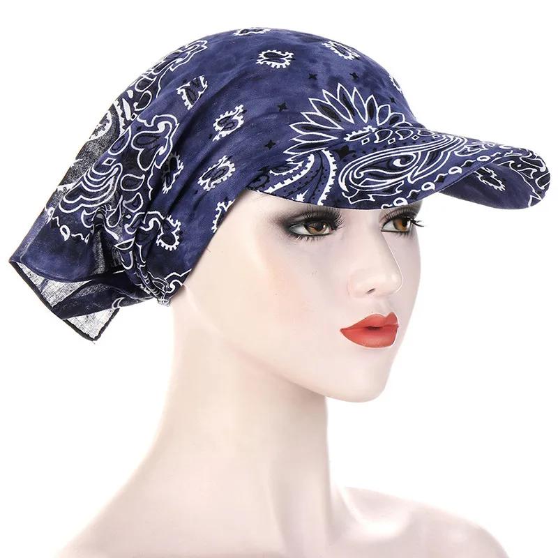 

Summer Bandana Scarf Cap Sunscreen Hedging Cap Women Men Printed Baseball Cap Sunshade Hooded Scarf Headpiece Headscarf Hat