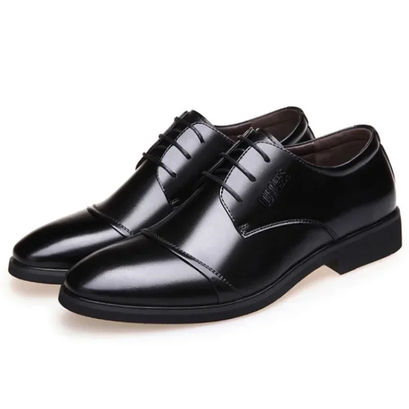Handcrafted Mens Oxford Shoes Patent Calfskin Leather Brogue Dress Shoes Classic Business Formal Man