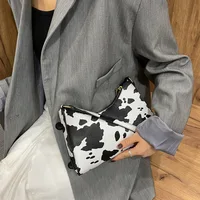 Fashion Zebra Print Women Luxury Handbag PU Leather 4 Fashion Zebra Print Women Luxury Handbag PU Leather Simple Underarm Shoulder Bags Female Daily Design