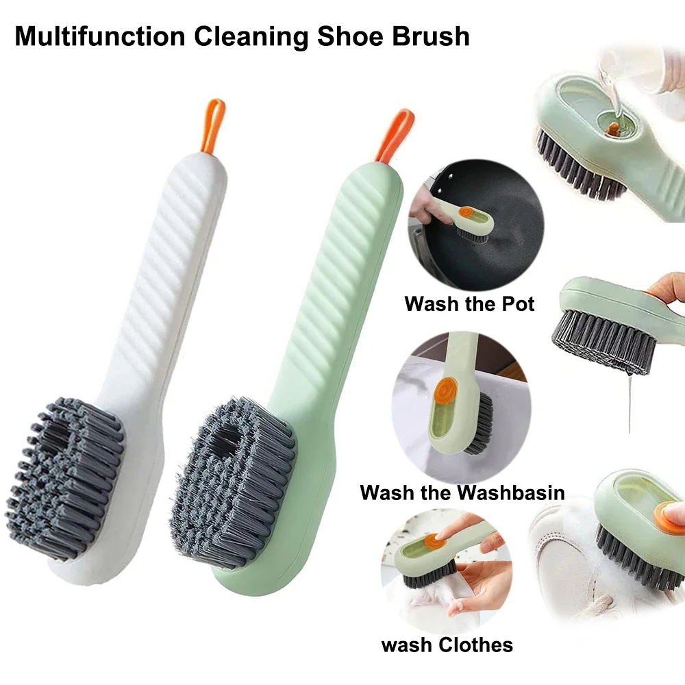 Shoe Cleaner Shoe Brush Shoe Cleaning Kit Shoe Shining Tool 1/2pcs Multifunctional Cleaning Shoe Brush Slippers Rubber Soft Bristle Tool Shine