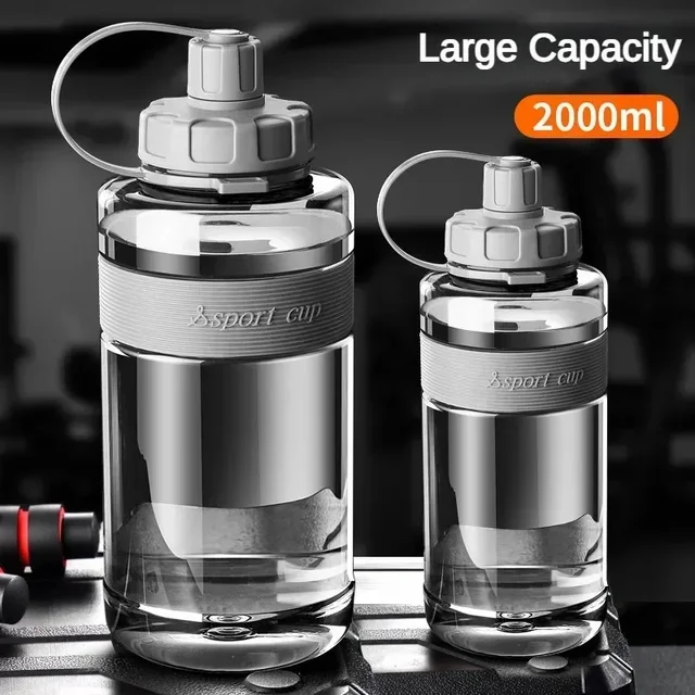 2 Liter Big Water Bottle with Straw 2L/1.5L/1L/0.6L Large Capacity School Gym Sports Drinking Bottles BPA Free Fitness New 3
