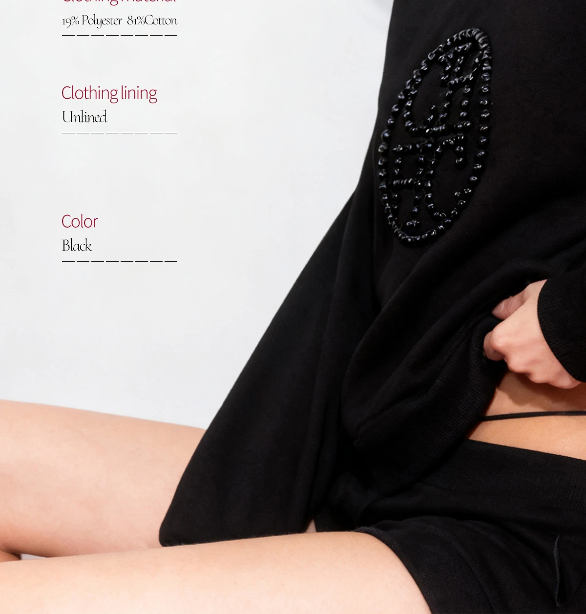 CHCH Women's Pullover Autumn Winter Casual Home Commuting Female Classic Hoodie New Fashion Bead Design Ladies Long Sleeved Tops
