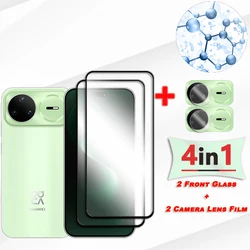 Premium Black Edge Glass Screen Protector & Camera Lens Protector for 1 Glass and 1 Lens