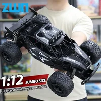ZWN 1:12 1:16 20KM/H RC Car With LED Lights 2.4G Alloy Off-Road High Speed Vehicle Remote Control Cars Toys for Children Gifts
