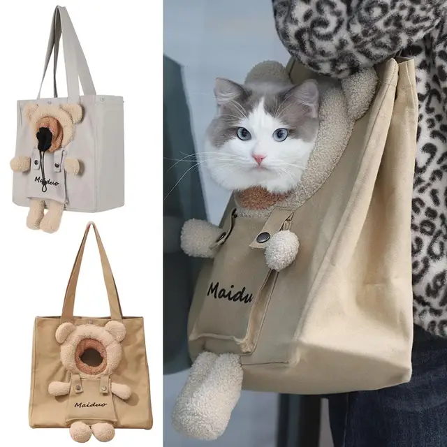 Creative Cats Carrier Bag With Lion Head Design Canvas Handbag With Hole Pet  Cat Carrier Puppy Dog Carrier Single Shoulder Bag - Cat Carriers & Bags -  AliExpress