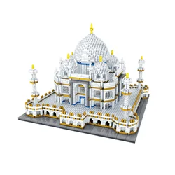 PZX – Mini blocs de diamant en briques, jouet de construction pour enfants, 9914 pièces, Architecture mondiale Taj Mahal Palace, modèle 3D, DIY, cadeaux, 3950 