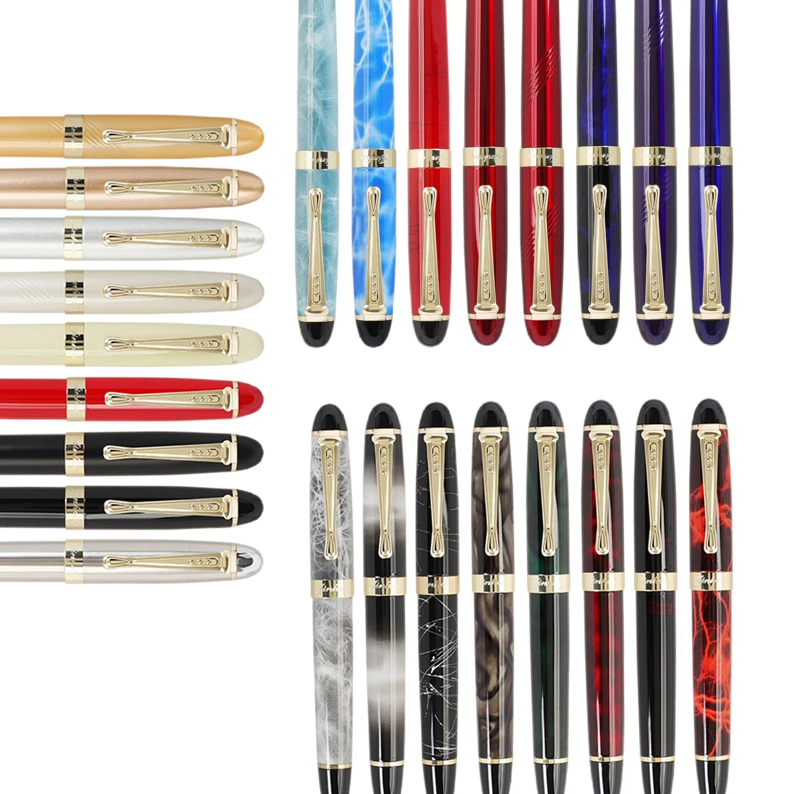 New Jinhao X450 Luxury Fountain Pen beautiful High Quality Metal Inking Pens smooth writing Office School Supplies gifts pen 4