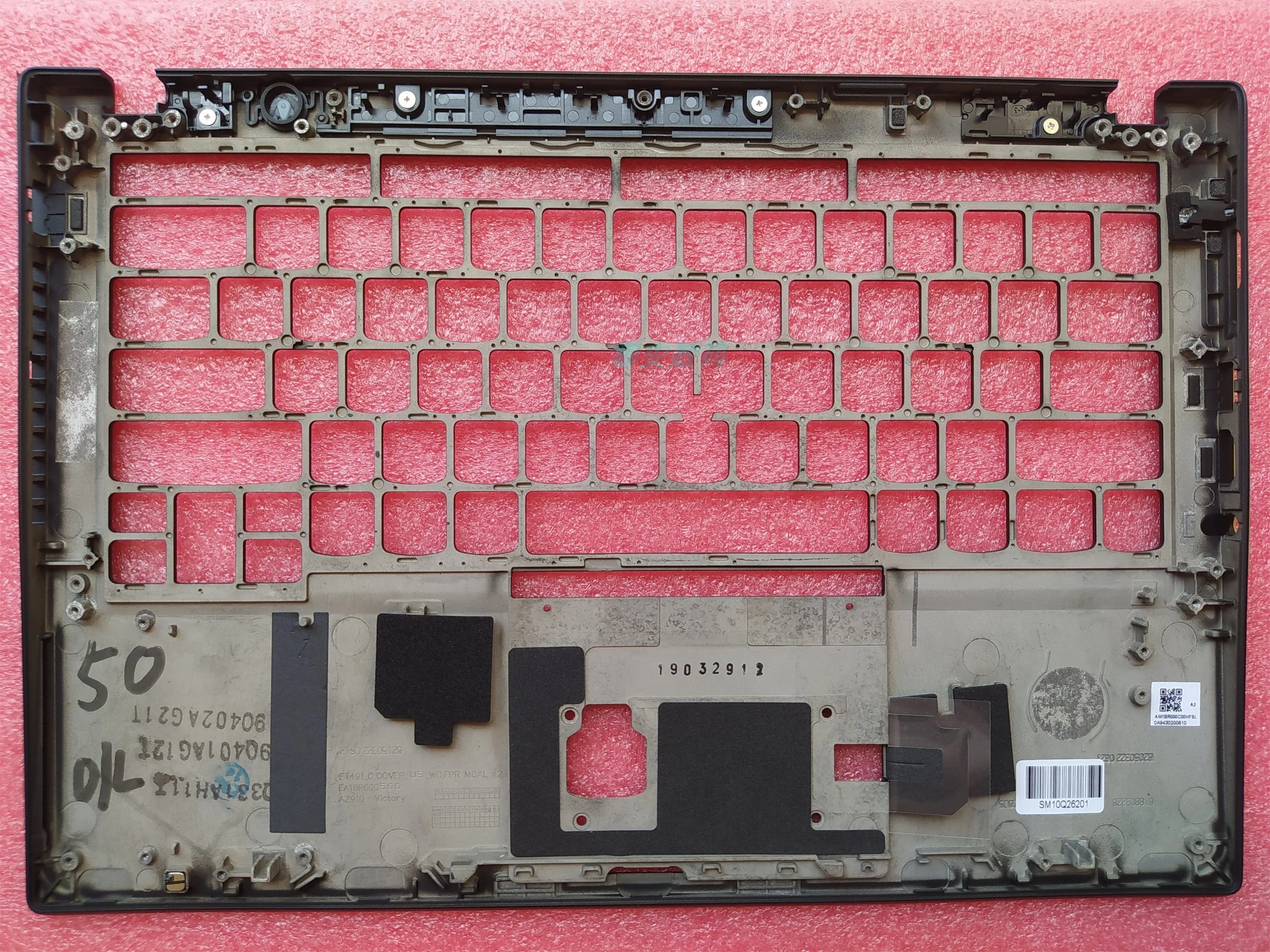 새로운 오리지널 레노버 씽크패드 T490S T495S 미국 버전 키보드 베젤 팜 레스트 C 커버, FP 홀 02DM410 없음