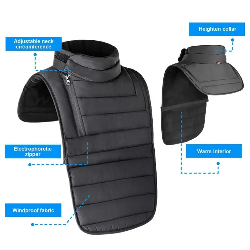 Windproof Motorcycle Chest Neck Warmer Motorcycle Chest Protector Adjustable Neckband Winter Riding Neck Scarf Protector