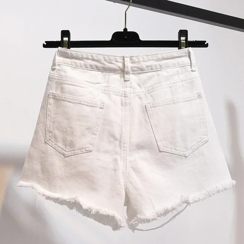 Size S-5XL Fashion Blue Denim Shorts Women's Summer High Waist Loose Short Pants Sexy Girl All Match Hot Pants Jeans Wide Shorts